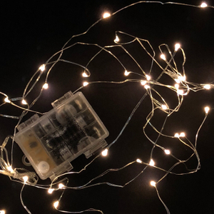  LED 電池盒燈 (銅絲燈) USB 暖白