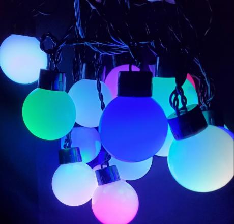 低壓 LED圓球舞會造型燈 自動變色 16球